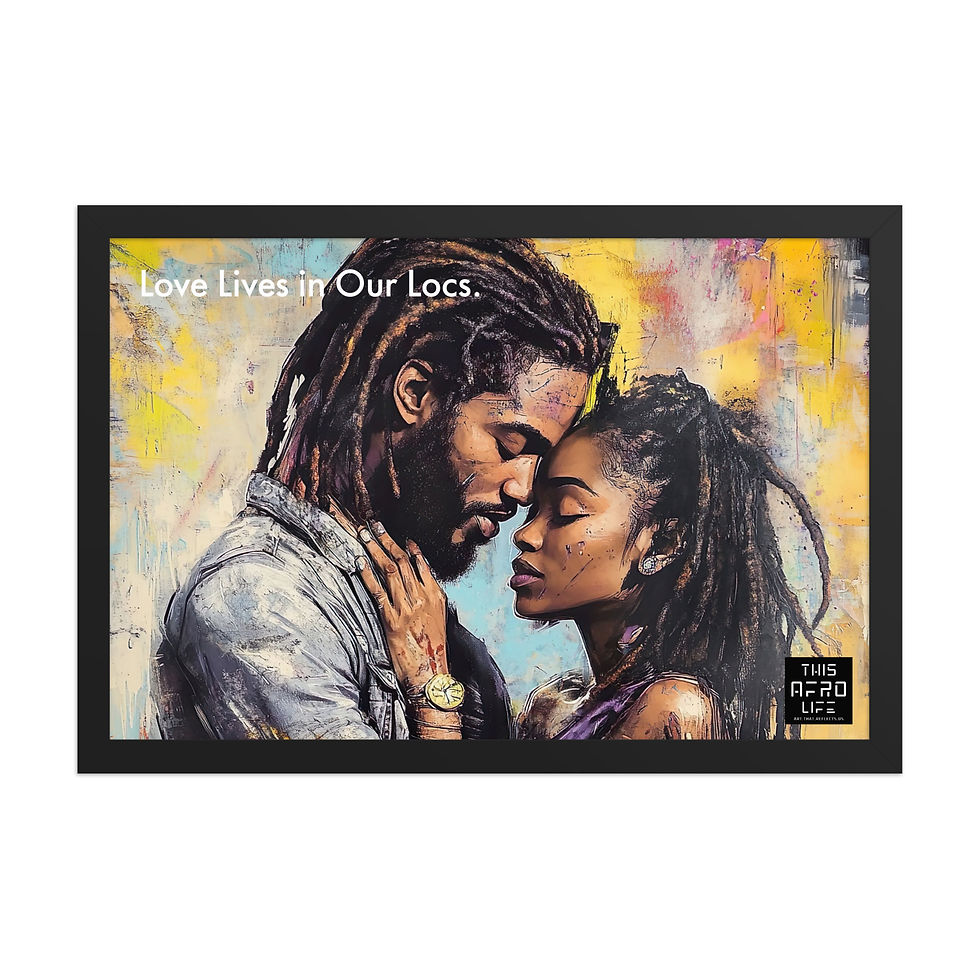Thumbnail: 2 Self Love Dreadlocks Couple Framed Art Print