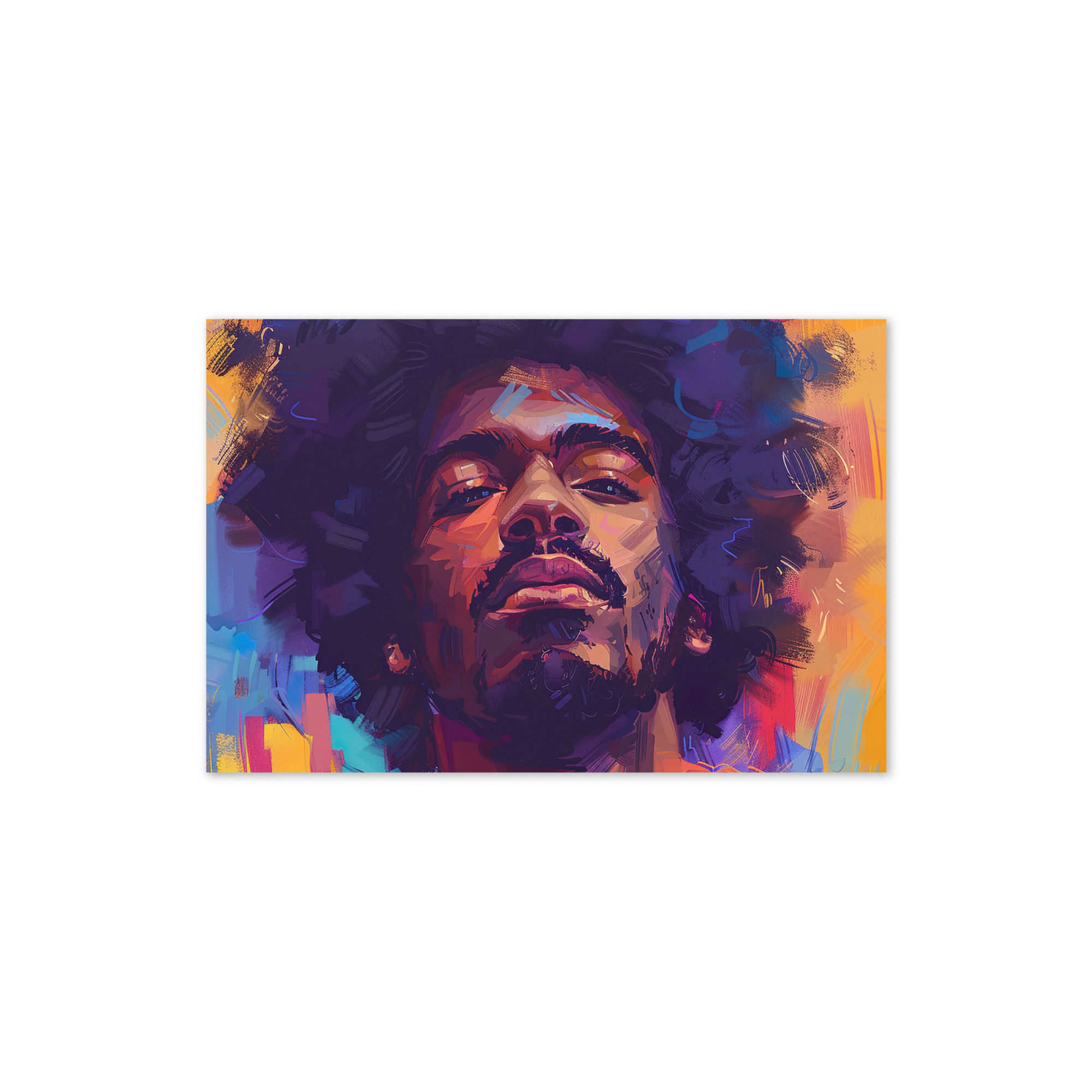 4 Romanticism Art Afro Man Greeting Card