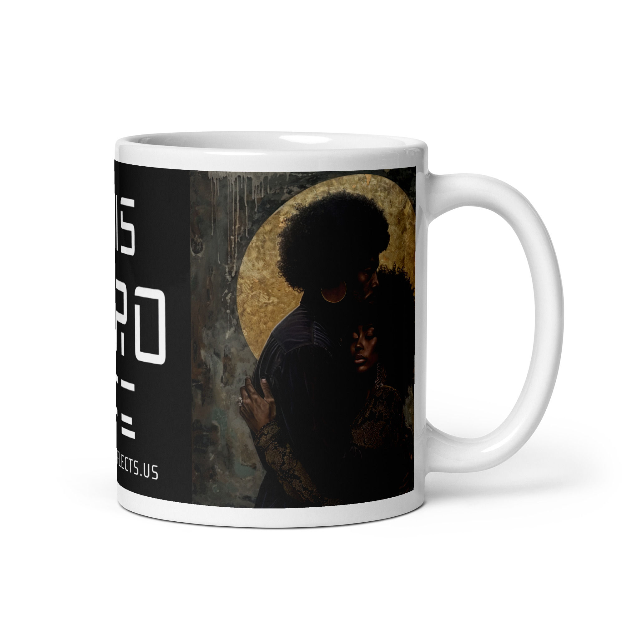 4 Renaissance Art Afro Couple Mug