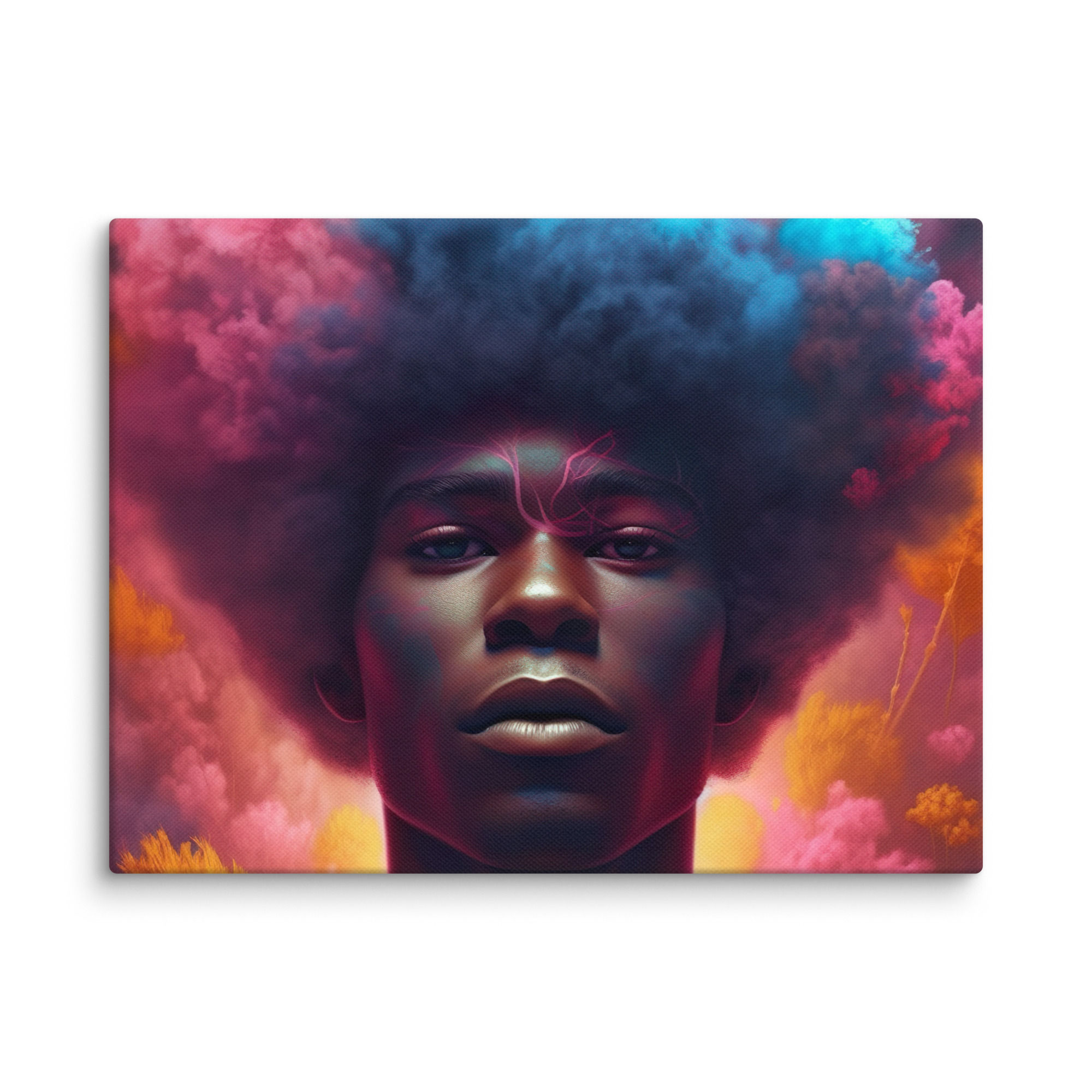 2 Surrealism Art Afro Man Canvas Wall Art