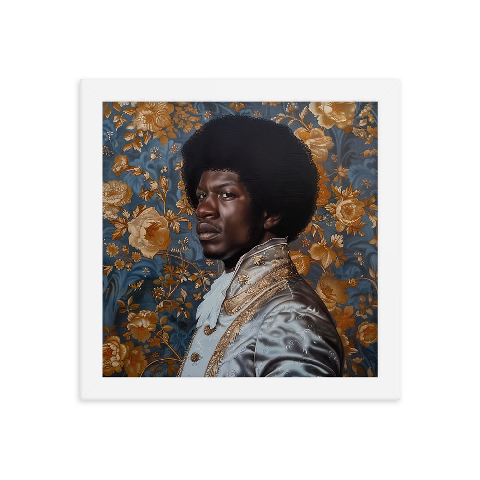 Thumbnail: 4 Rococo Art Afro Man Framed Art Print