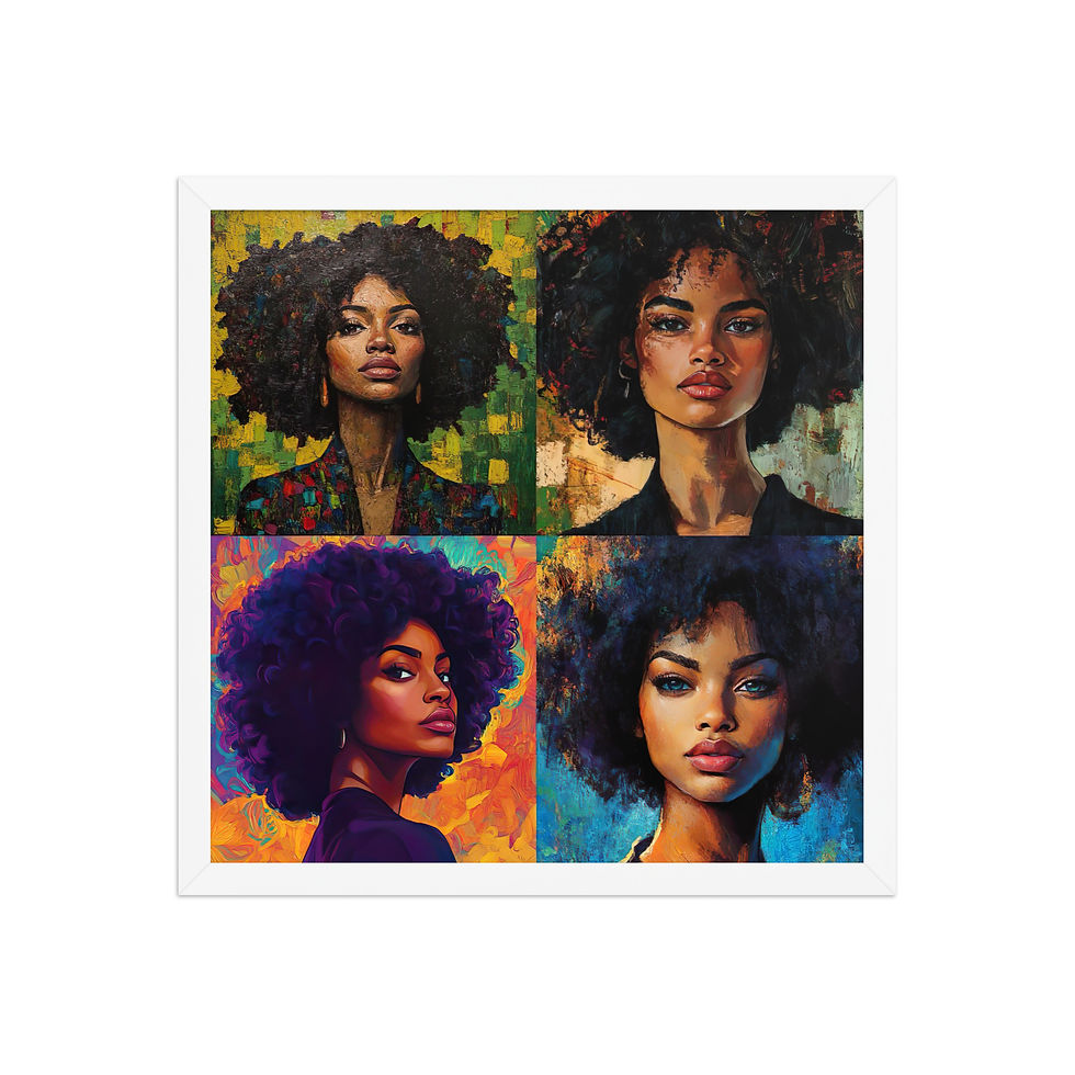 Thumbnail: Influence Collection 4 – All 4 Afro Women Framed Art Print