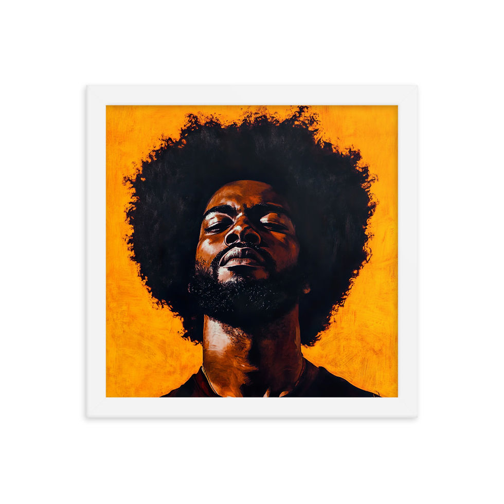 Thumbnail: 1 Symbolism Art Afro Man Framed Art Print