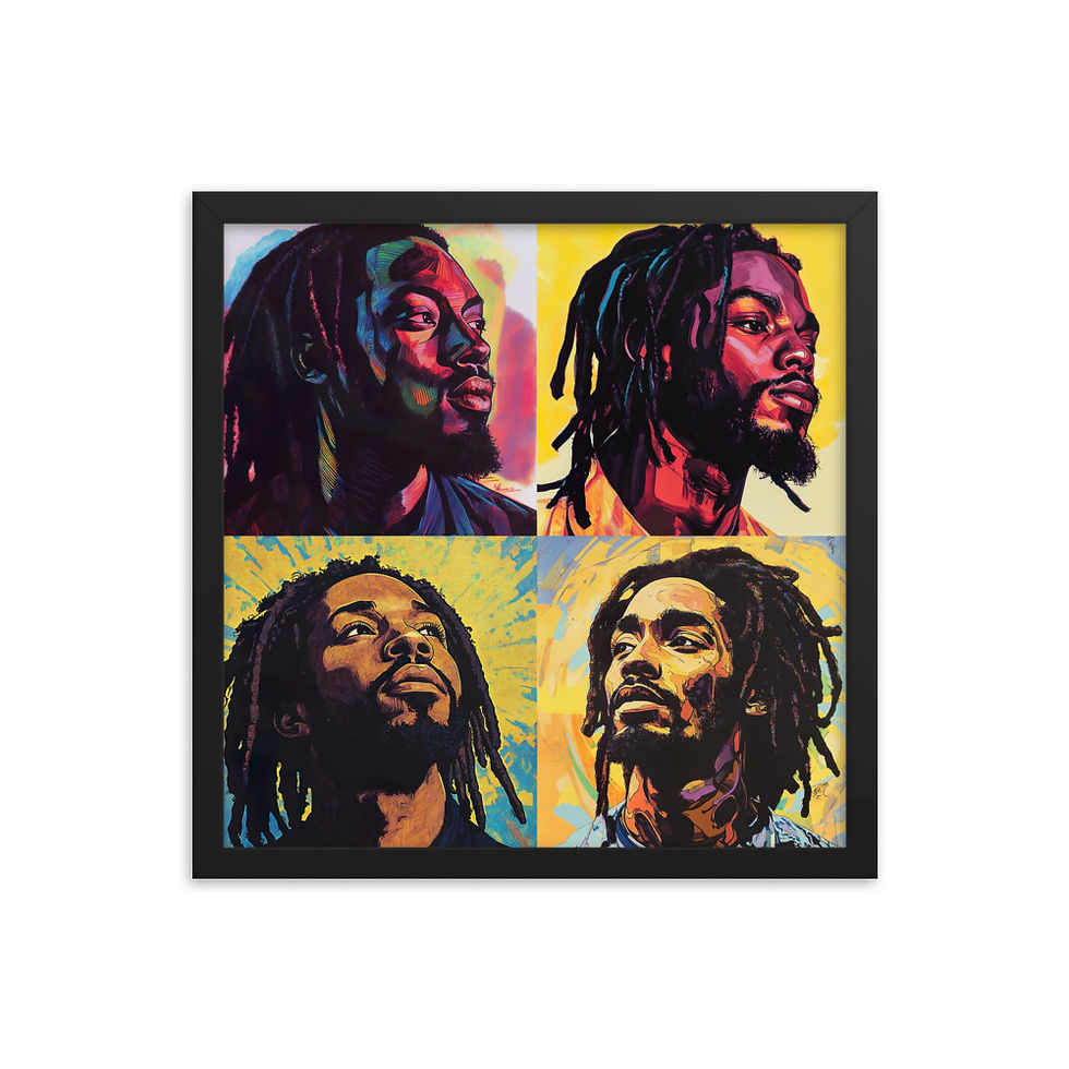 Thumbnail: Influence Collection 2 – All 4 Dreadlocks Men Framed Art Print