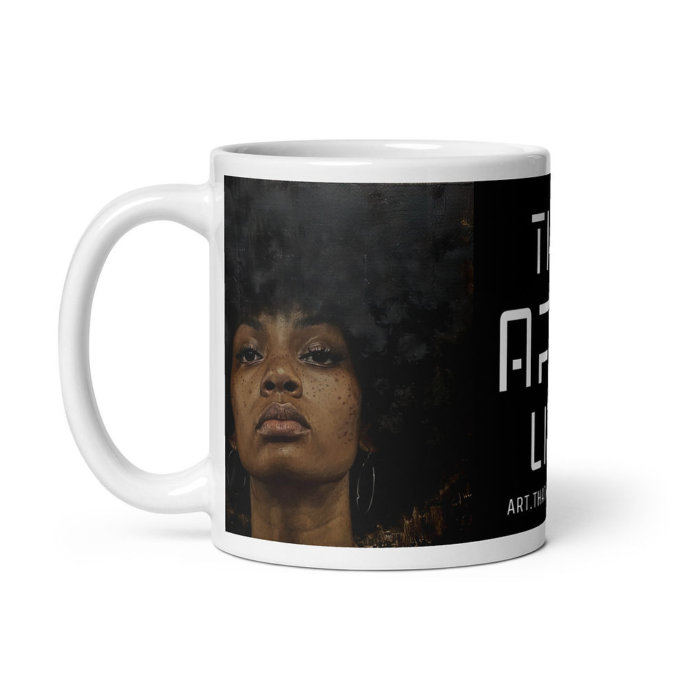 Thumbnail: 3 Realist Art Afro Woman Mug