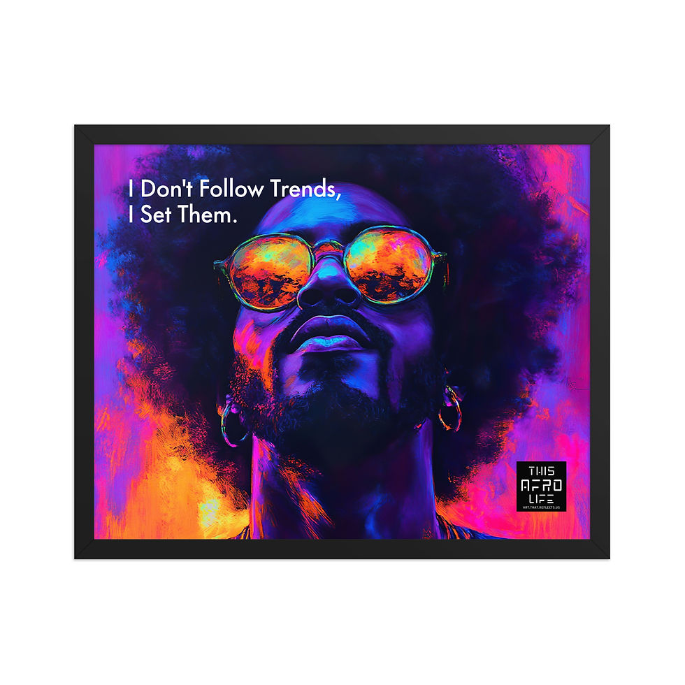 Thumbnail: 2 Boldness Afro Man Framed Art Print
