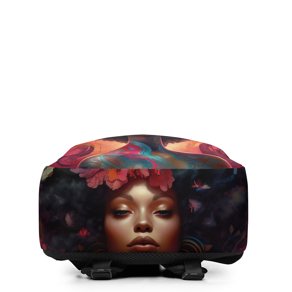 Thumbnail: 2 Surrealism Art Afro Woman Backpack