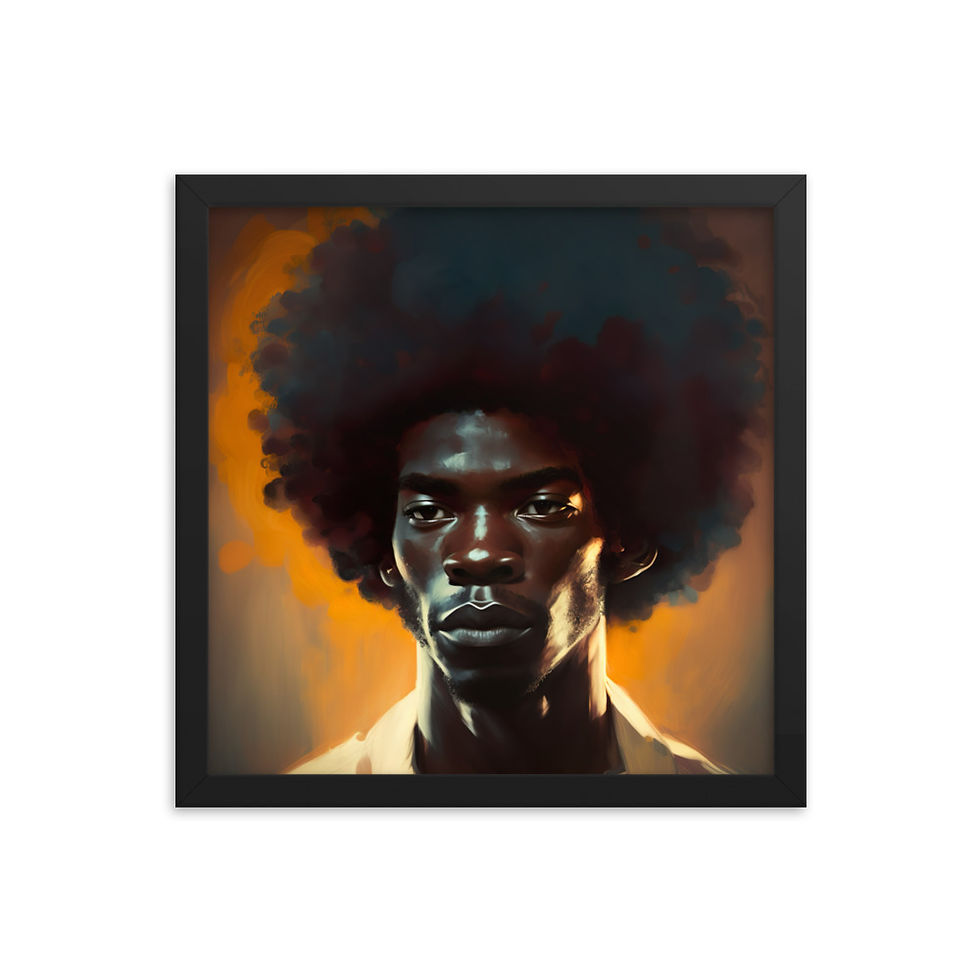 Thumbnail: 1 Post Expressionism Afro Man Framed Art Print