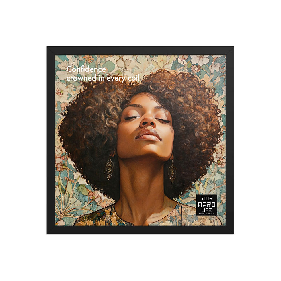 Thumbnail: 2 Boldness Afro Woman Framed Art Print