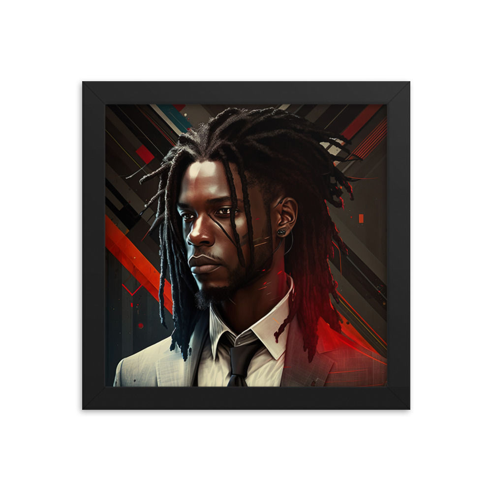 3 Bauhaus Dreadlocks Man Framed Art Print