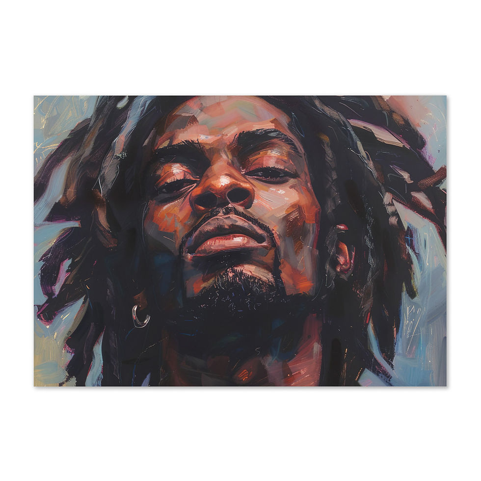 Thumbnail: 3 Romanticism Art Dreadlocks Man Greeting Card