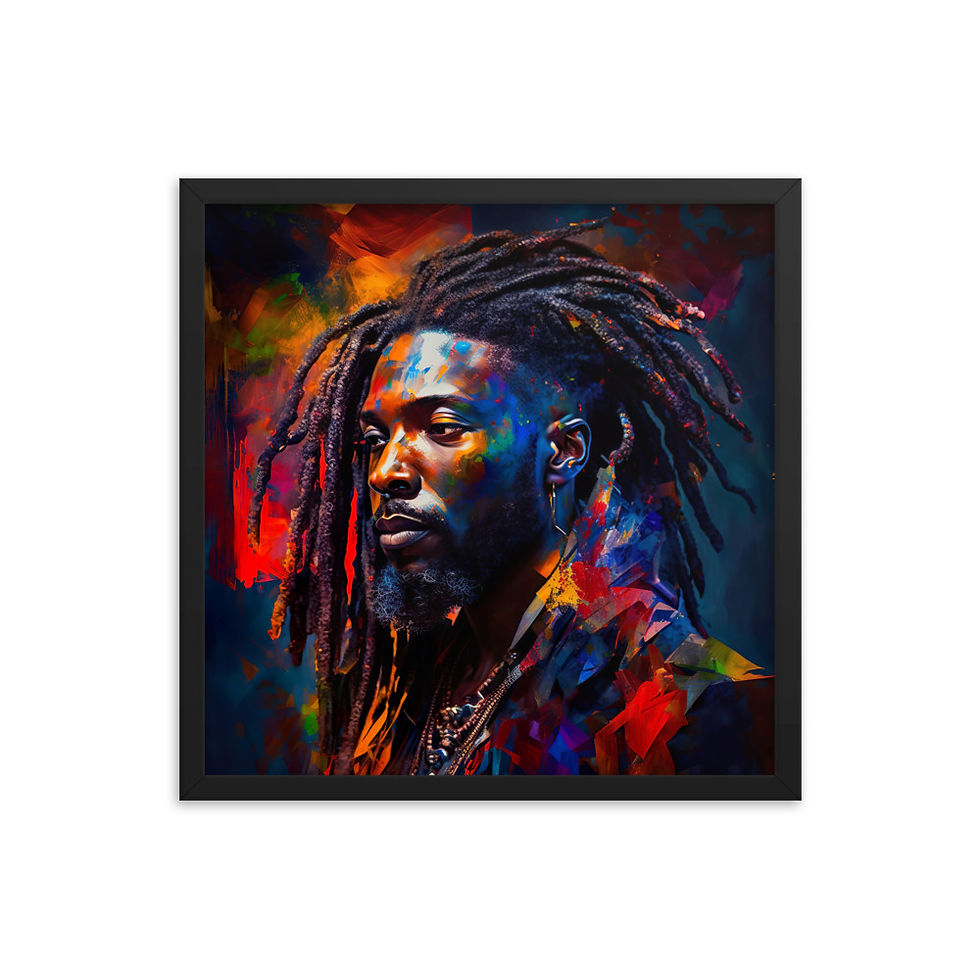 Thumbnail: 1 Abstract Dreadlocks Man Framed Art Print