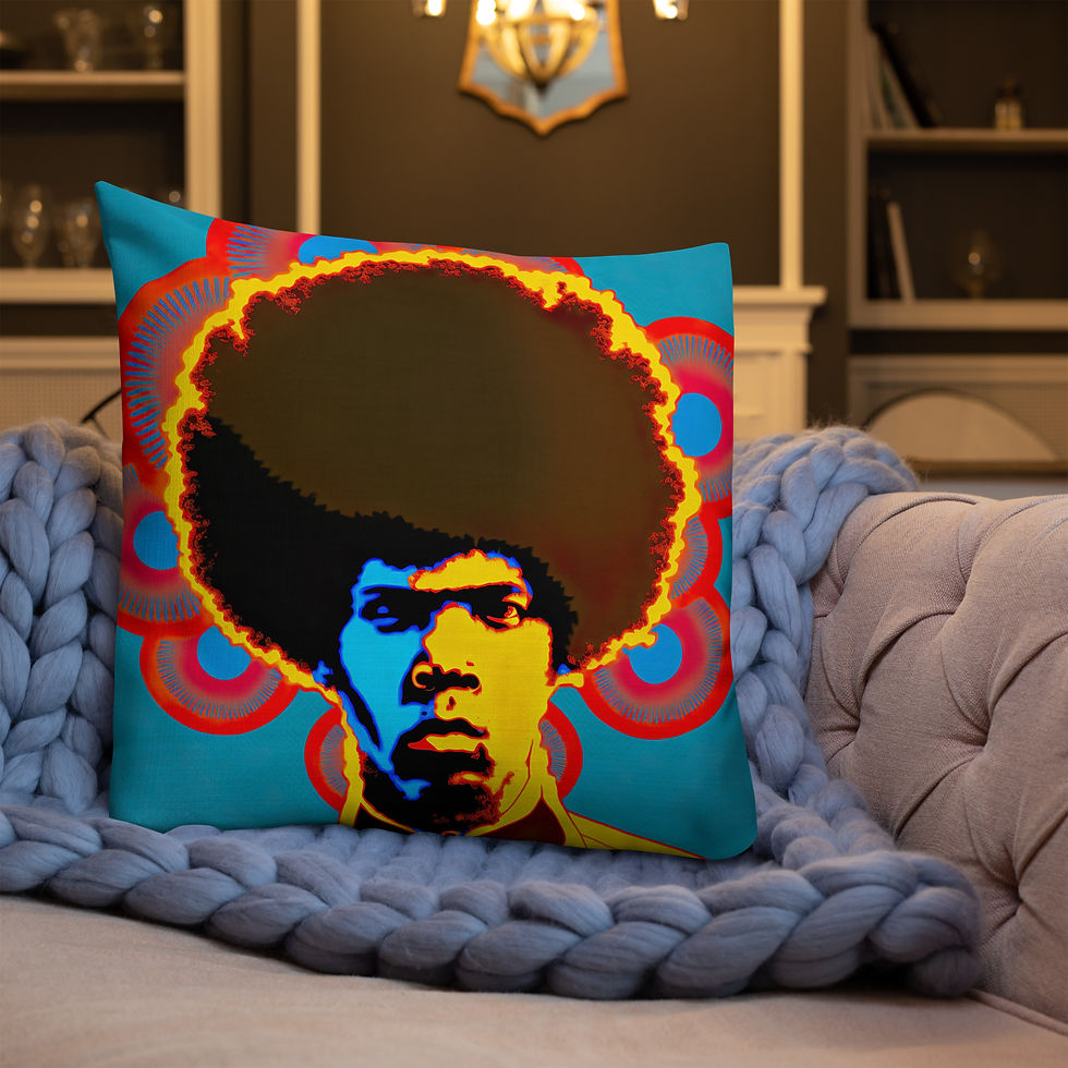 Thumbnail: 4 Pop Art Afro Man Premium Cushion