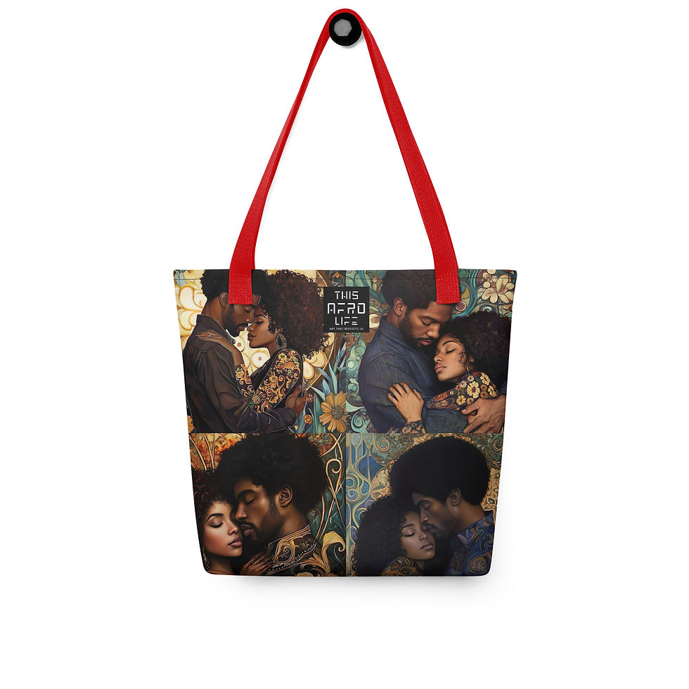 Thumbnail: Influence Collection 5 - All 4 Afro Couples Tote Bag 1