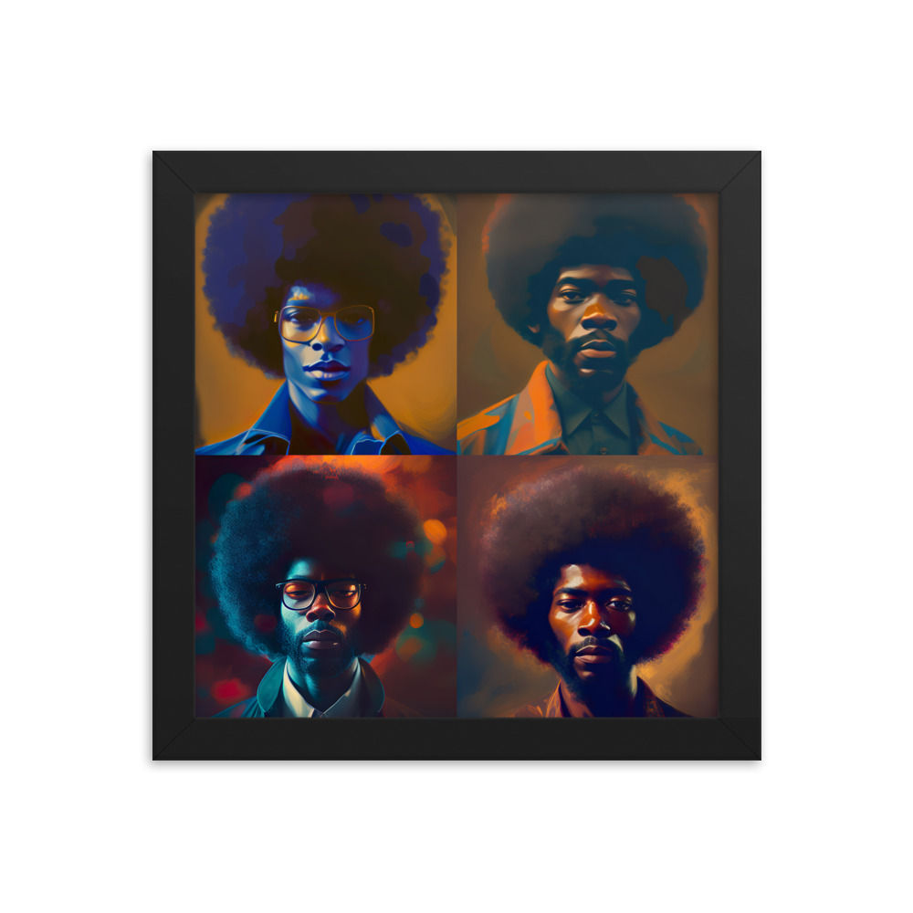 All 4 Impressionism Afro Men Framed Art Print