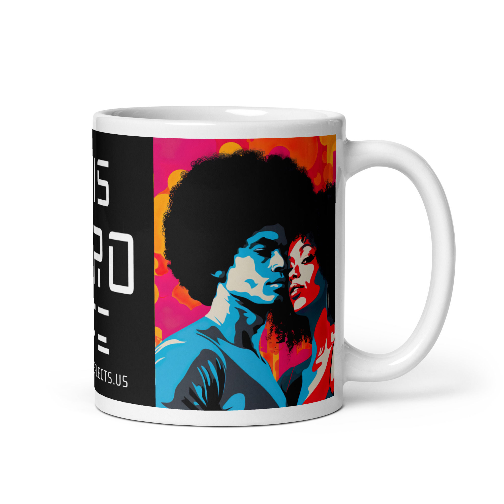 2 Pop Art Afro Couple Mug