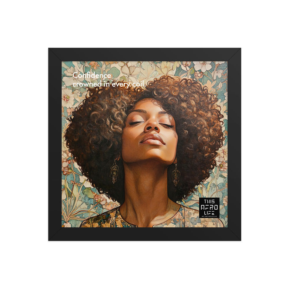 Thumbnail: 2 Boldness Afro Woman Framed Art Print
