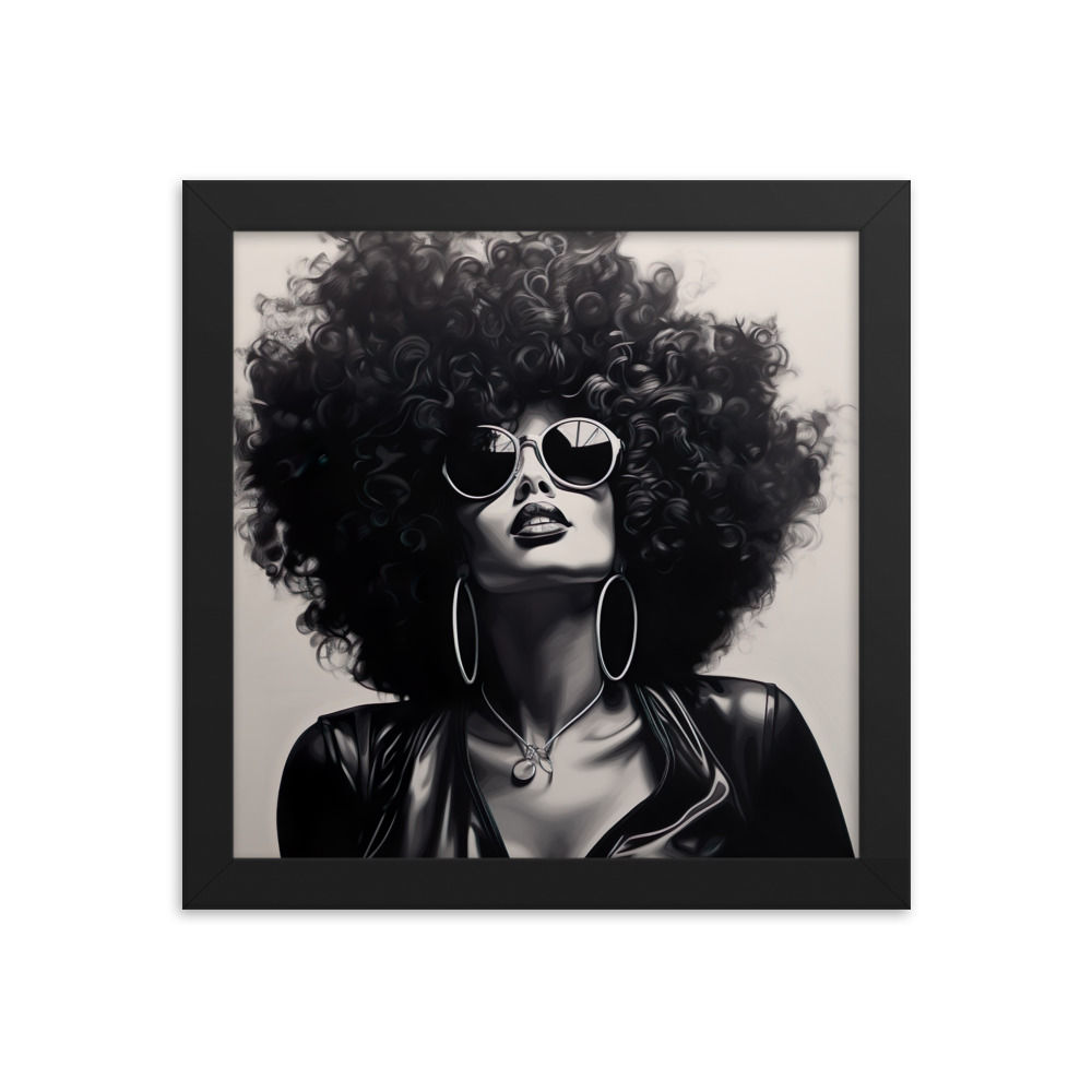 4 Modernism Art Afro Woman Framed Art Print
