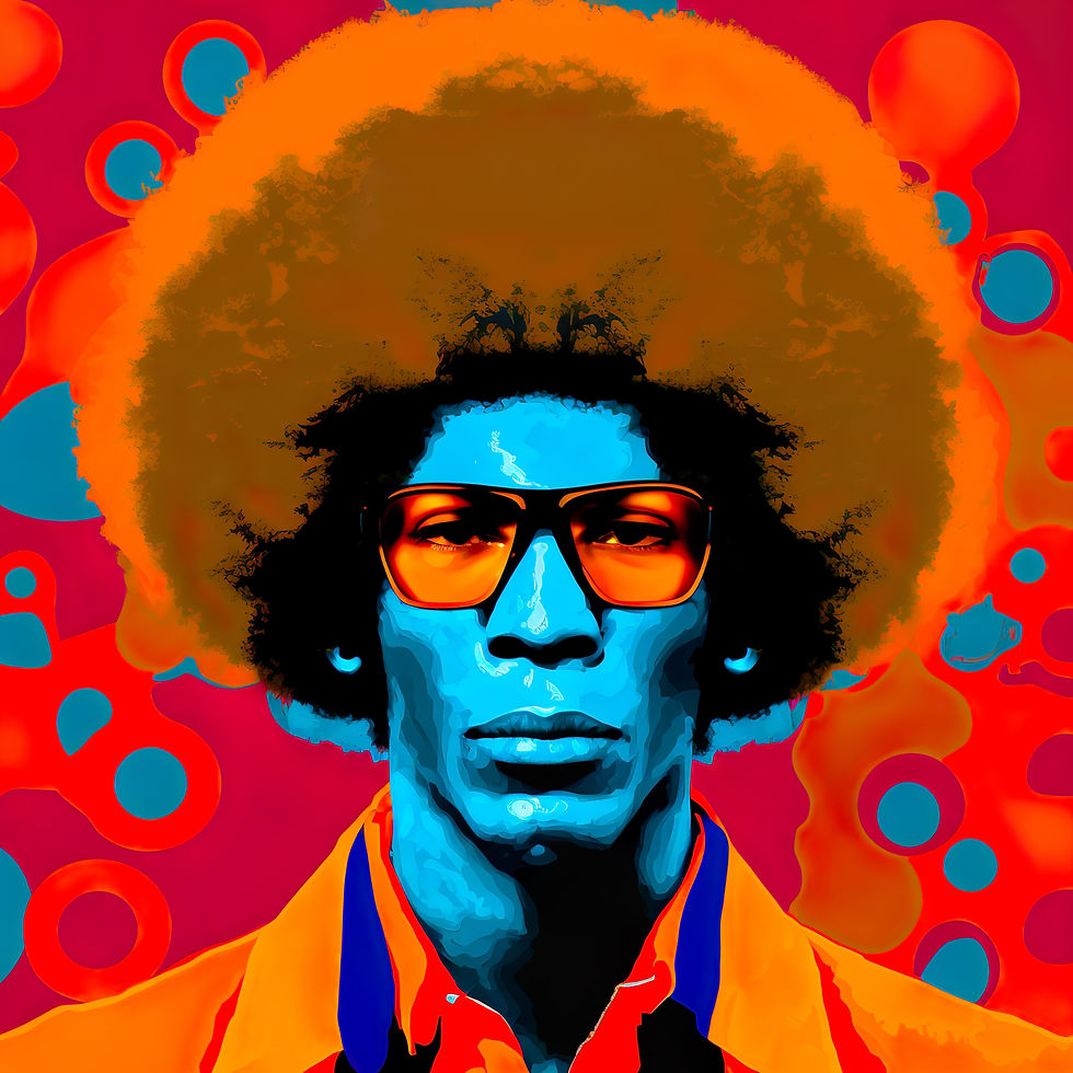Thumbnail: 2 Pop Art Afro Man Greeting Card