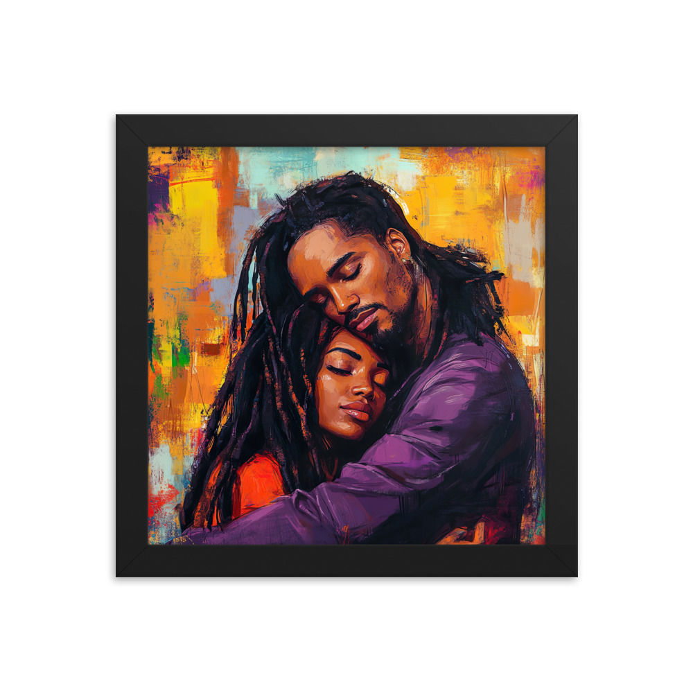 3 Graffiti Dreadlocks Couple Framed Art Print