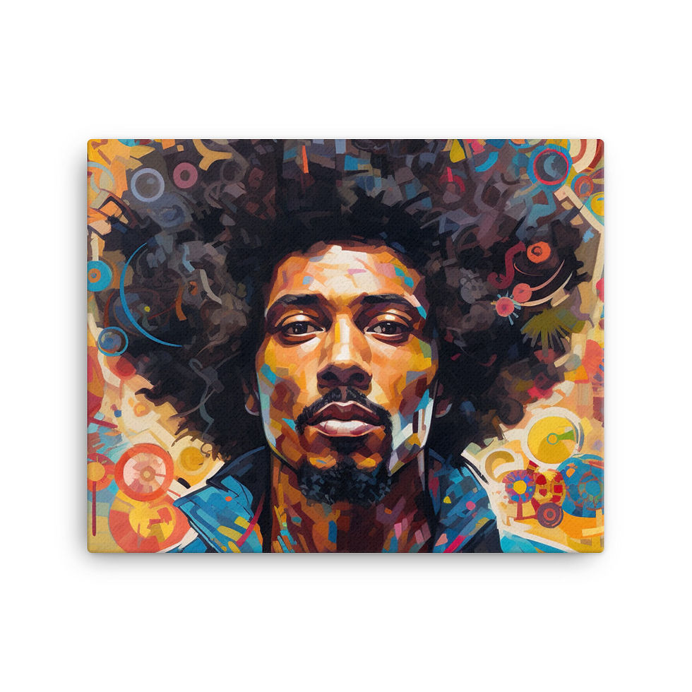 Thumbnail: 1a Post Expressionism Afro Man Canvas Wall Art