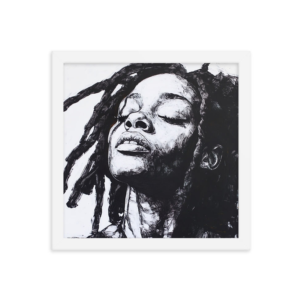 Thumbnail: 4 Modernism Art Dreadlocks Woman Framed Art Print
