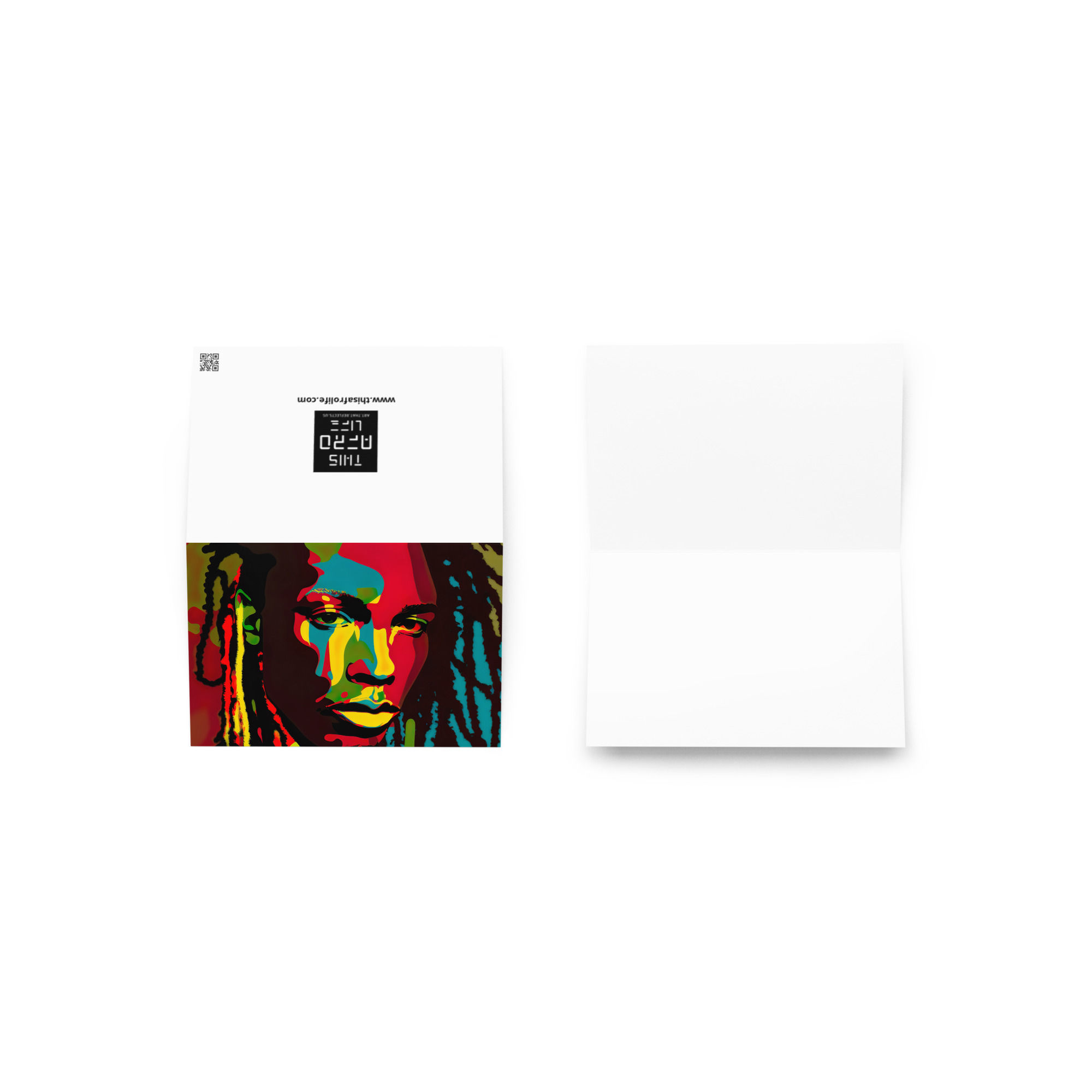 3 Pop Art Dreadlocks Man Greeting Card