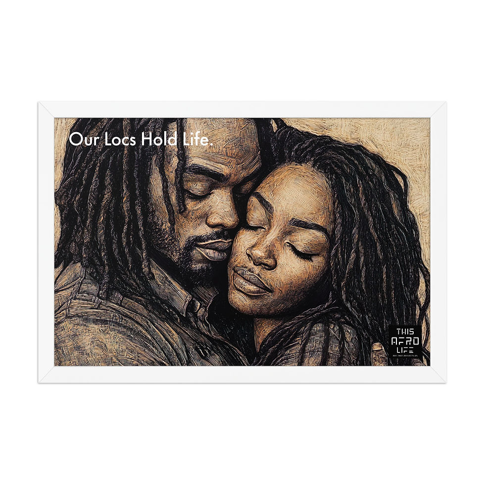 Thumbnail: 1 Self Love Dreadlocks Couple Framed Art Print