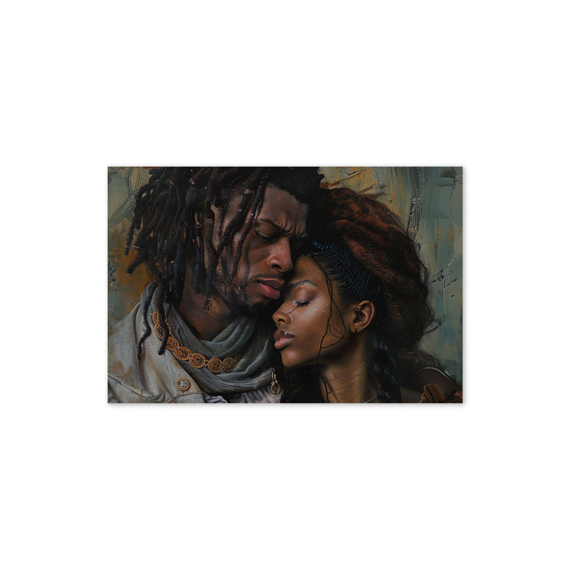 2 Renaissance Art Dreadlocks Couples Greeting Card