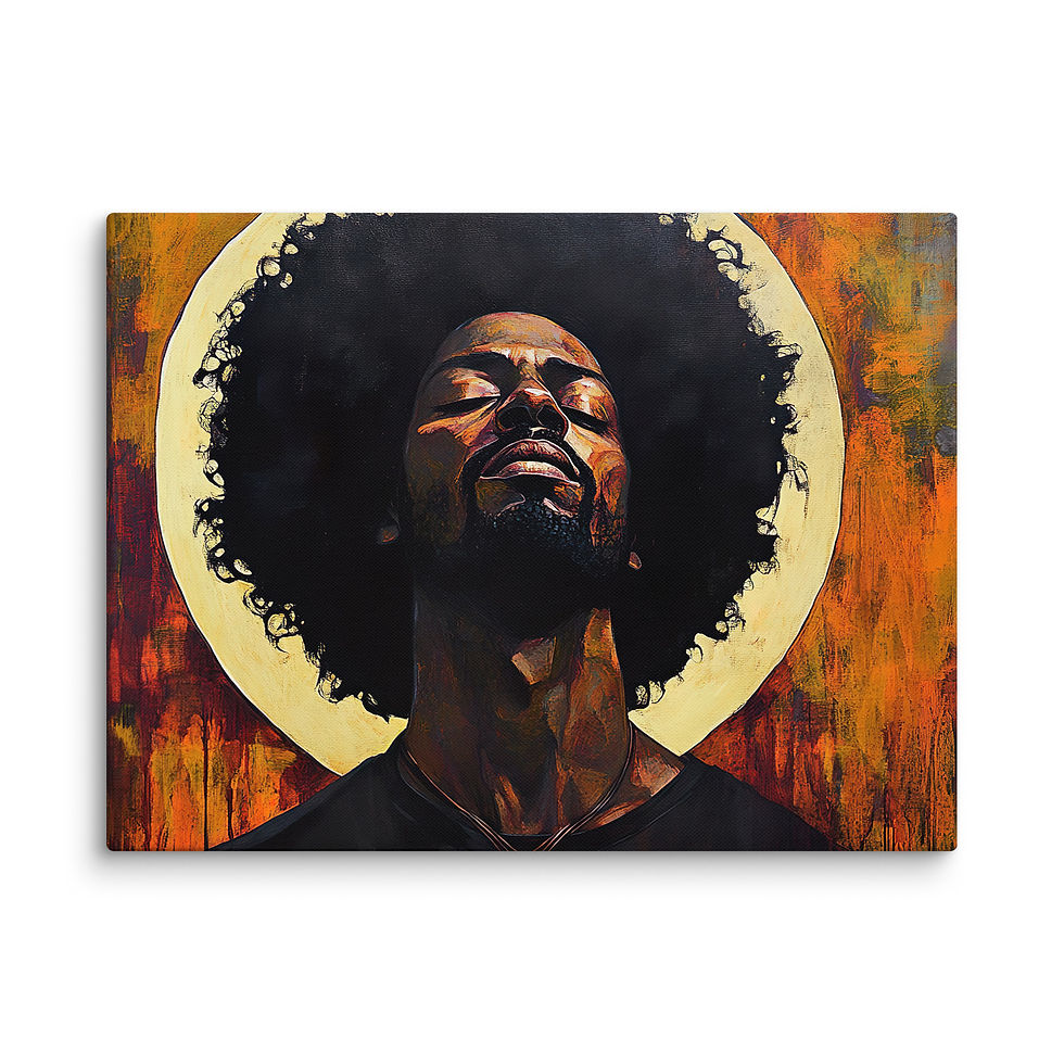 Thumbnail: 2 Symbolism Art Afro Man Canvas Wall Art