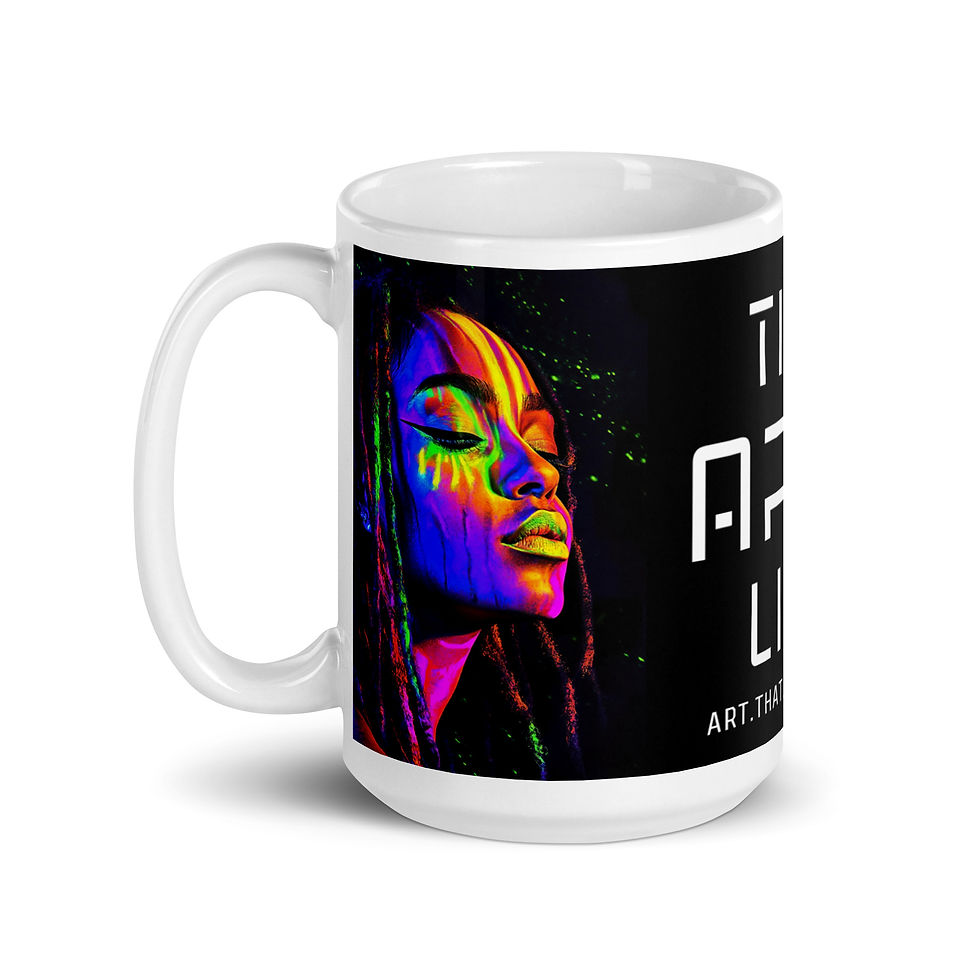 Thumbnail: 4 Fluorescent Art Dreadlocks Woman Mug