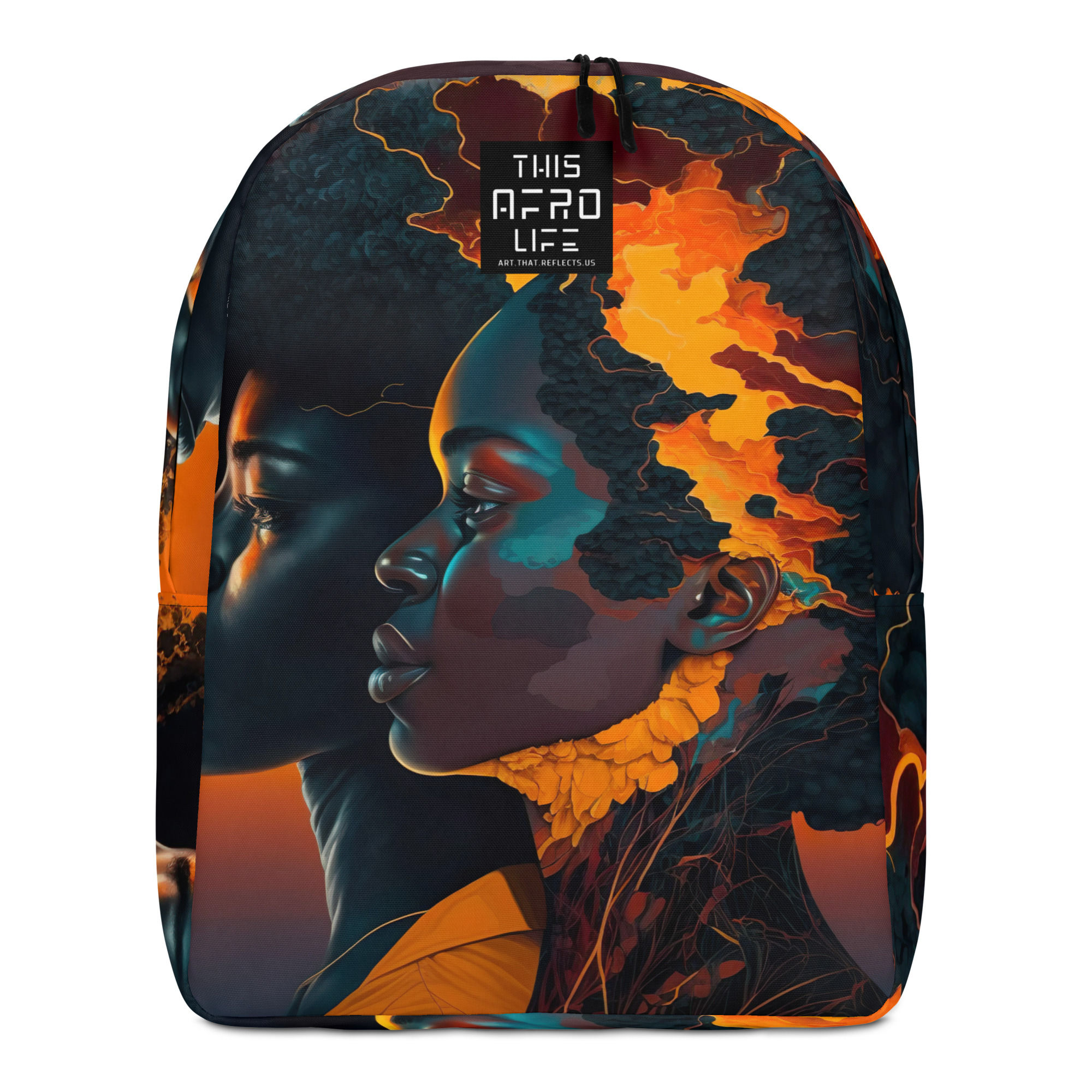1 Abstract Afro Couple Backpack
