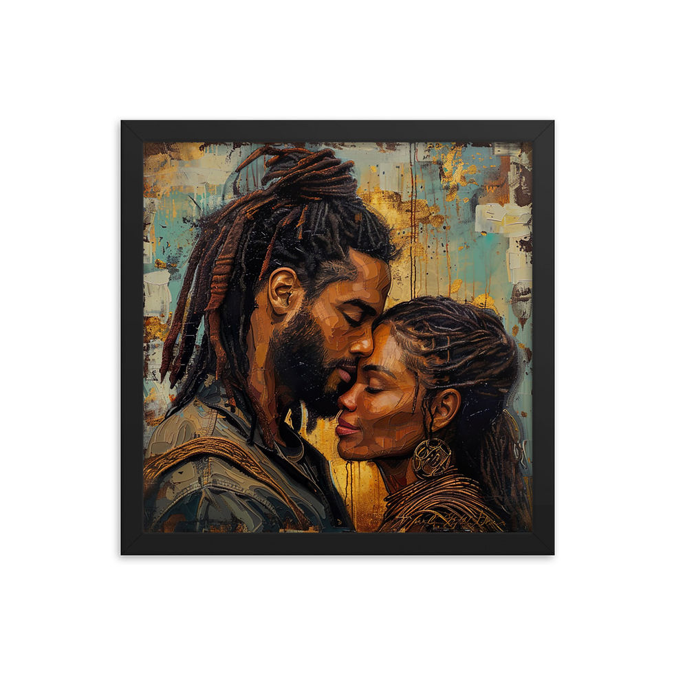Thumbnail: 1 Renaissance Art Dreadlocks Couples Framed Art Print