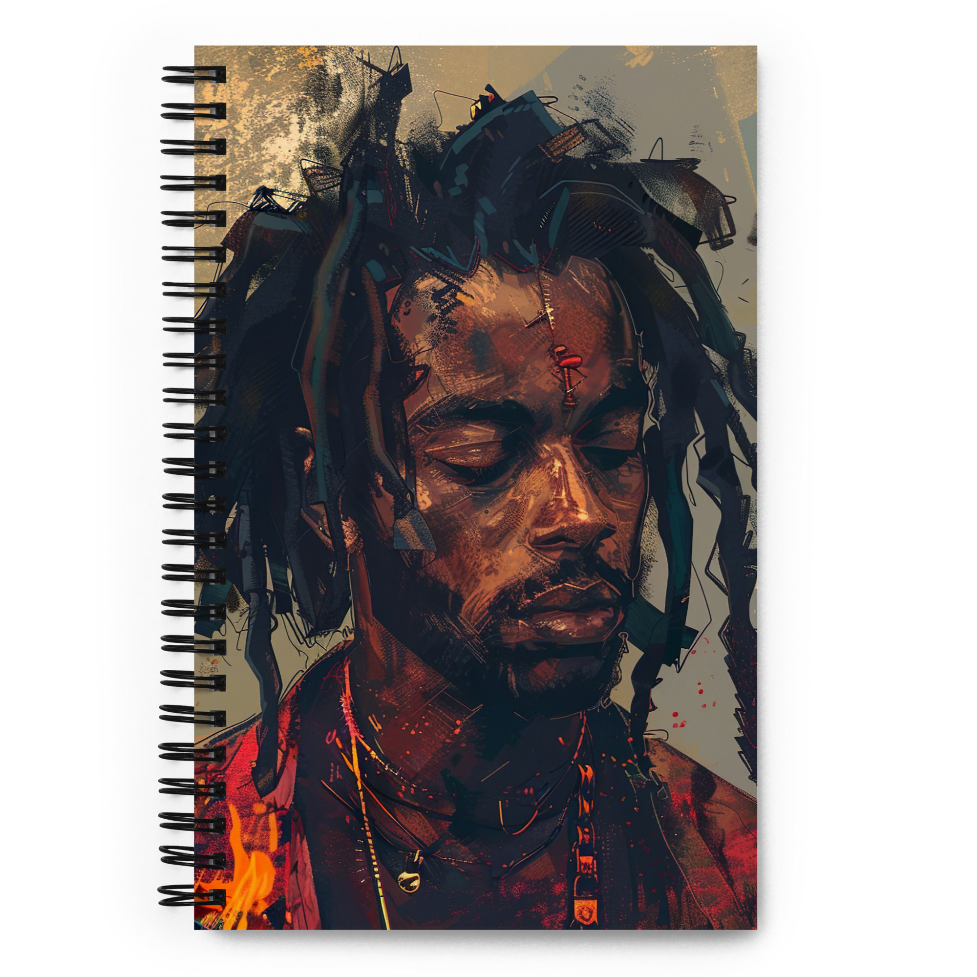 1 Romanticism Art Dreadlocks Man Spiral Notebook