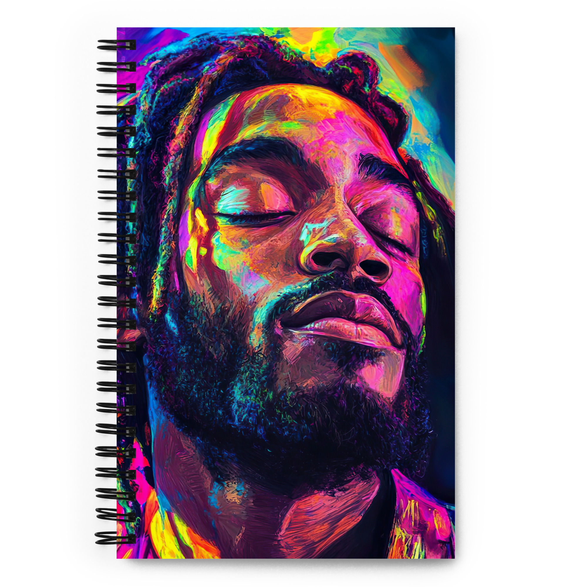 1 Fluorescent Art Dreadlocks Man Spiral Notebook