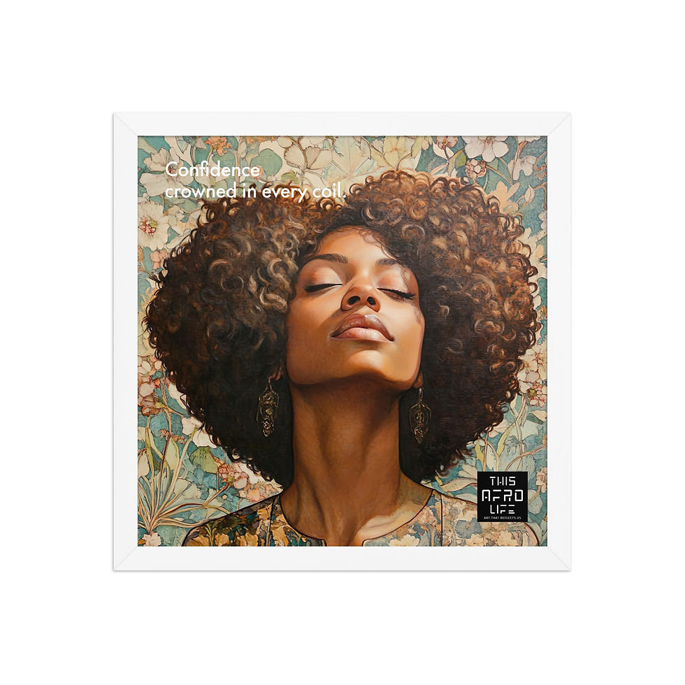 Thumbnail: 2 Boldness Afro Woman Framed Art Print