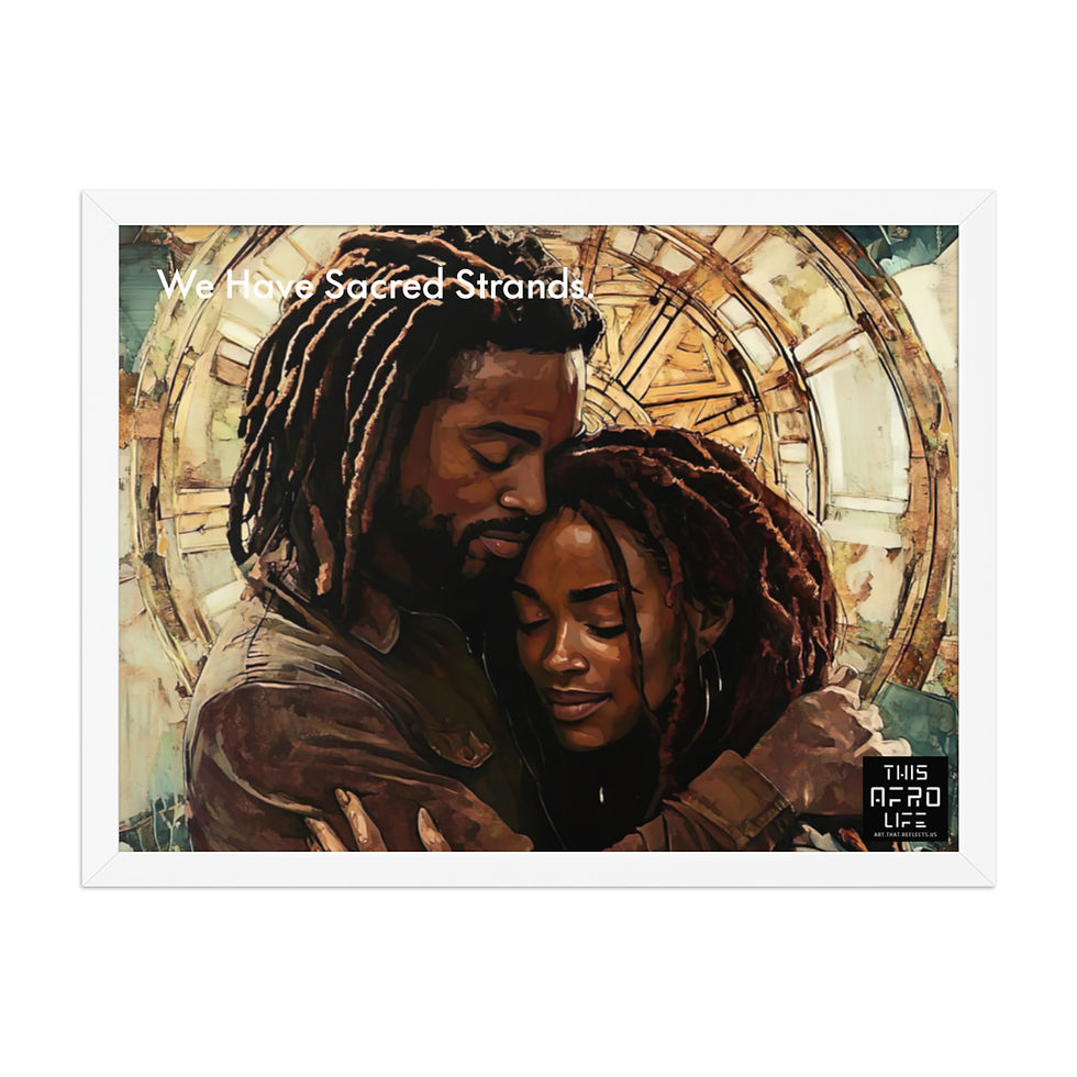 Thumbnail: 4 Self Love Dreadlocks Couple Framed Art Print