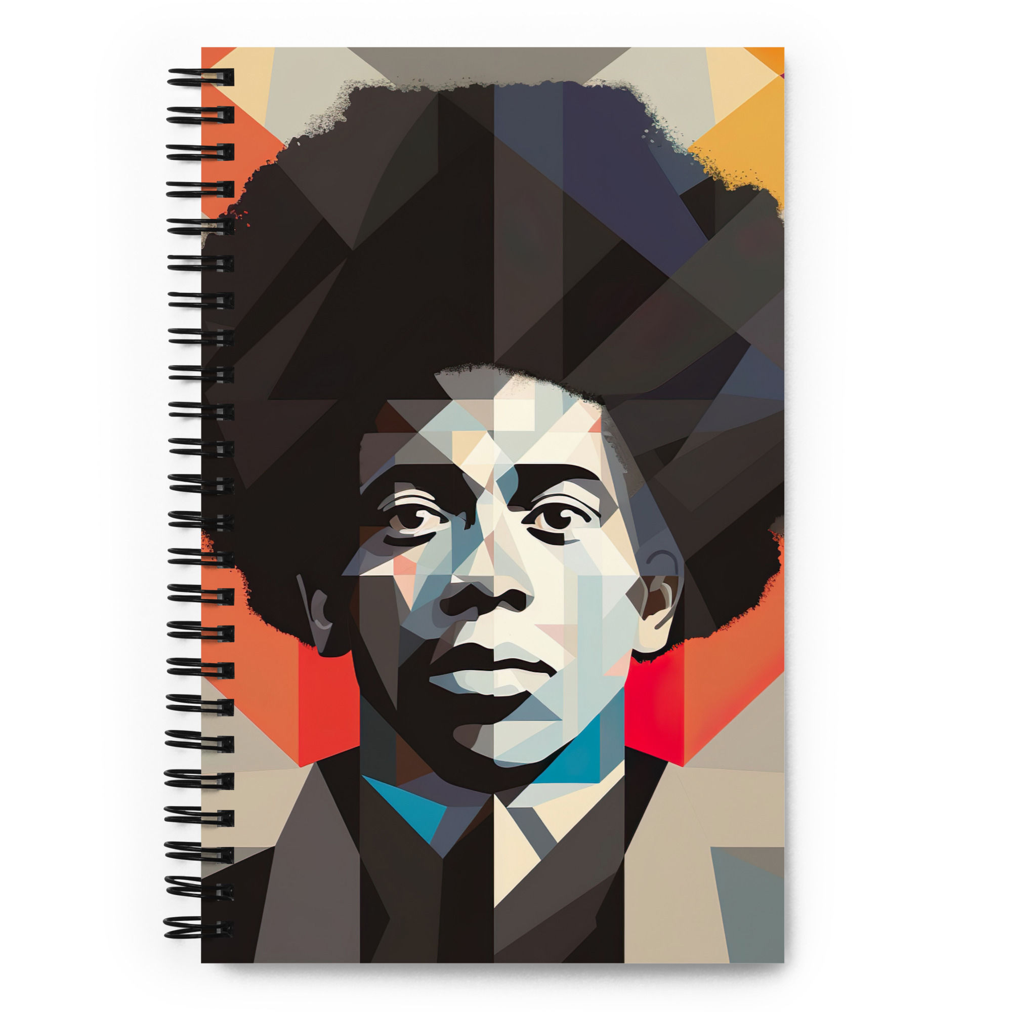 4 Bauhaus Geo Afro Man Spiral Notebook