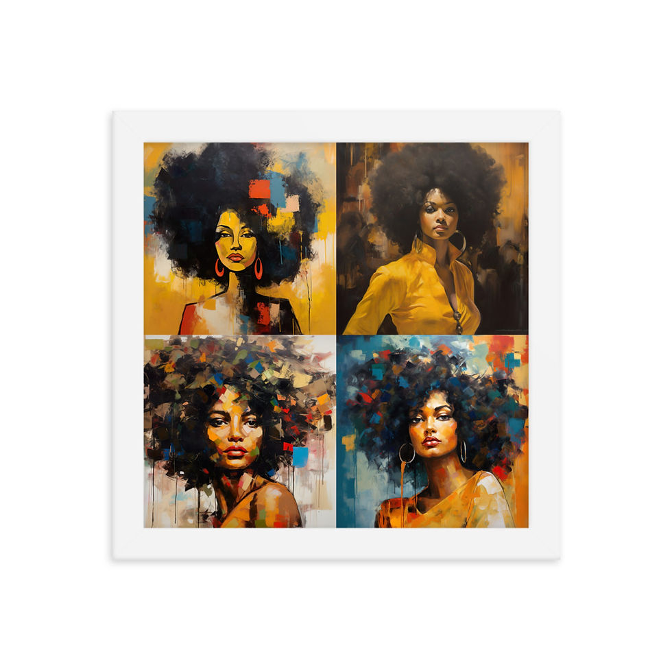 Thumbnail: All 4 Expressionism Afro Women Framed Art Print