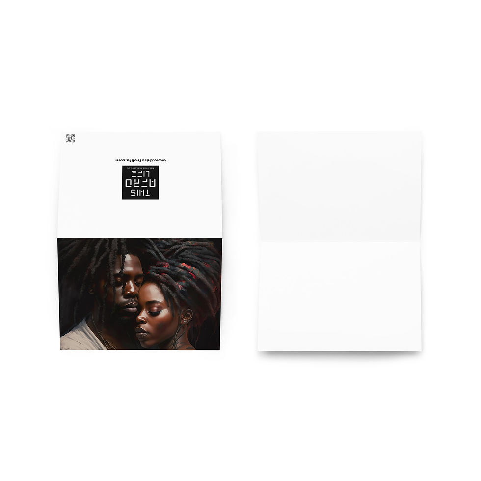 Thumbnail: 1 Abstract Dreadlocks Couple Greeting Card