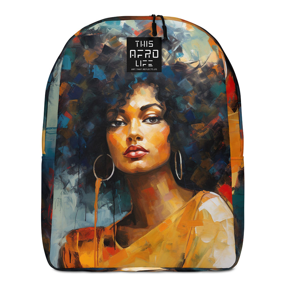 Thumbnail: 4 Post Expressionism Afro Woman Backpack