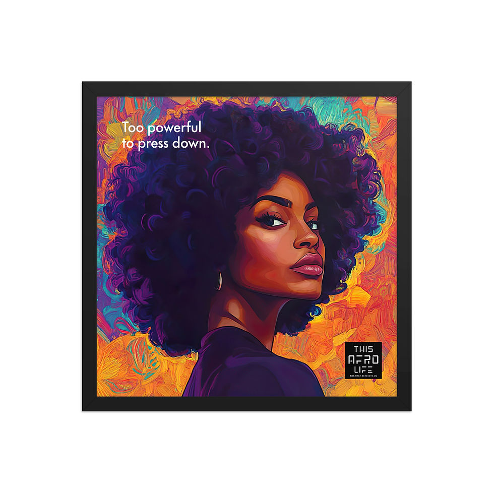 Thumbnail: 1 Boldness Afro Woman Framed Art Print