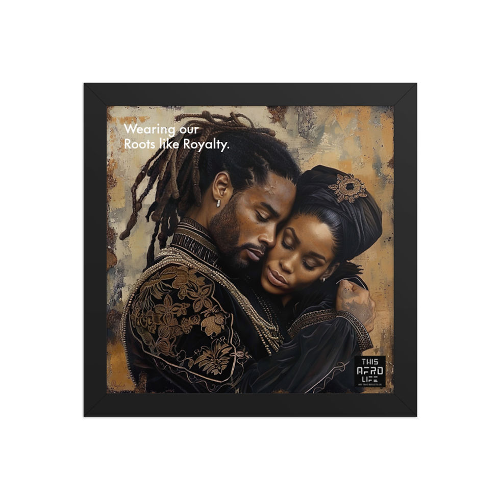 Thumbnail: 2 Boldness Dreadlocks Couple Framed Art Print