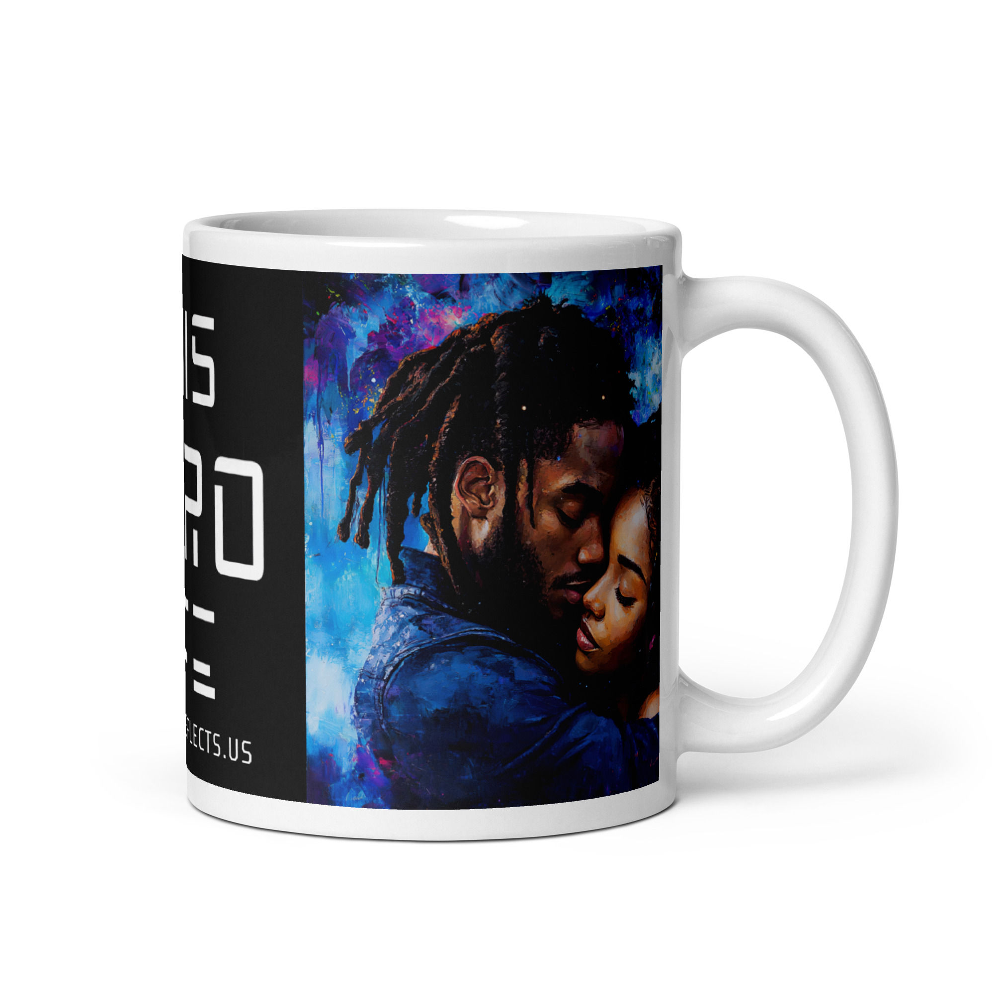 3 Surrealism Art Dreadlocks Couple Mug