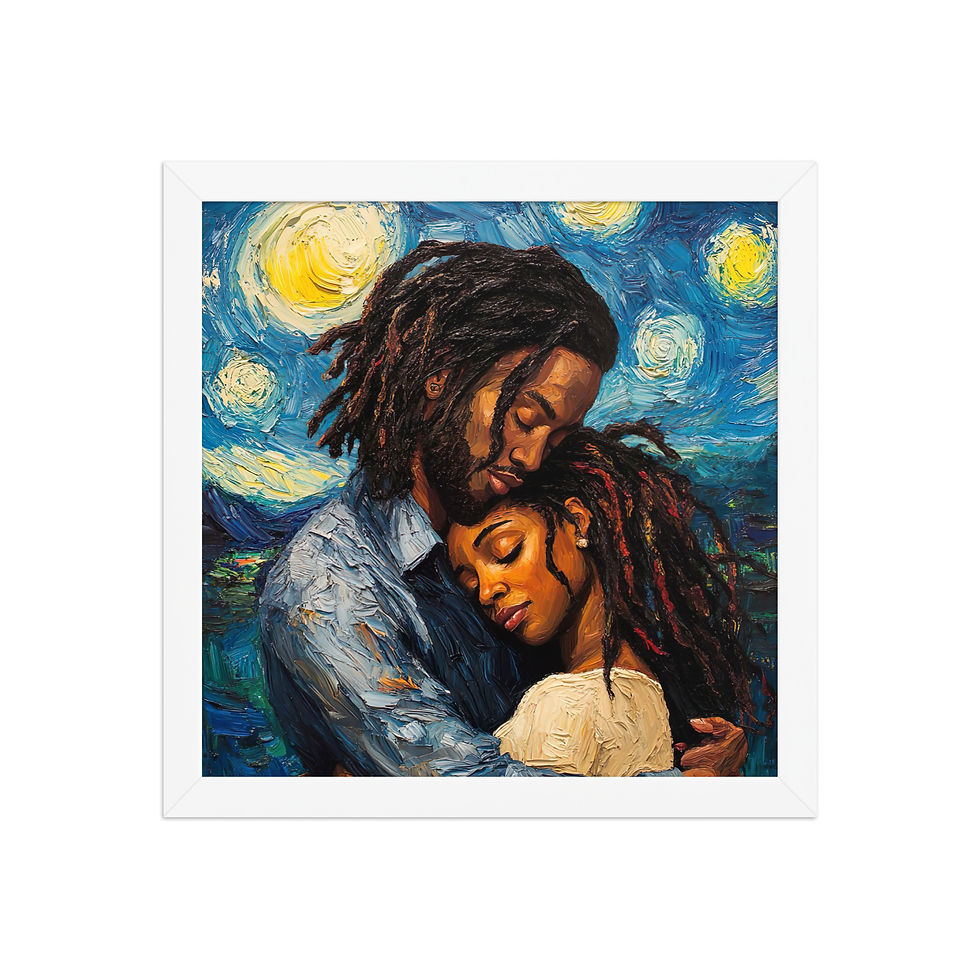 Thumbnail: Influence Collection 4 – Dreadlocks Couple Framed Art Print 1