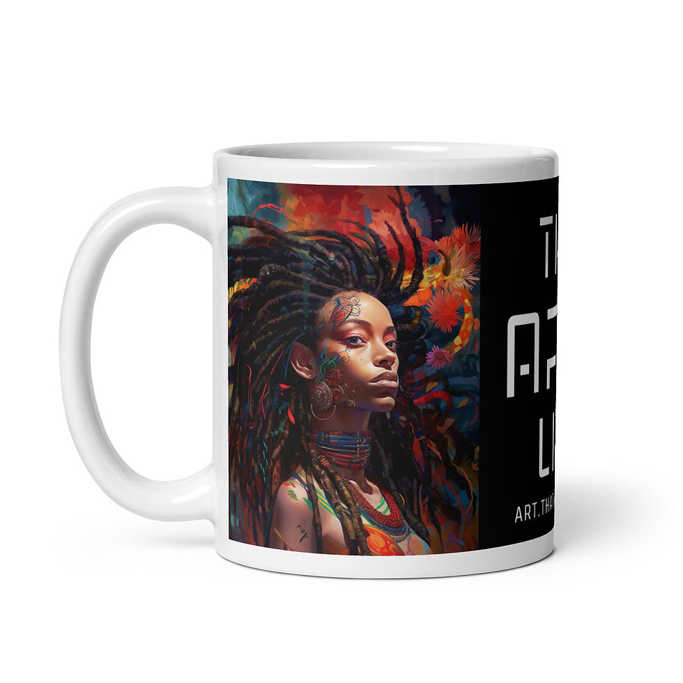 Thumbnail: 2 Surrealism Art Dreadlocks Woman Mug