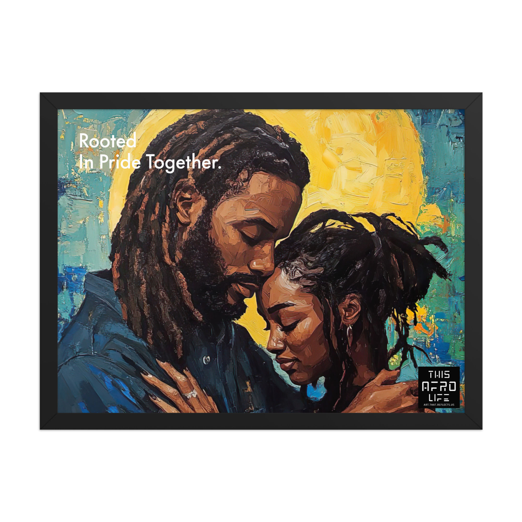 2 Empowerment Dreadlocks Couple Framed Art Print