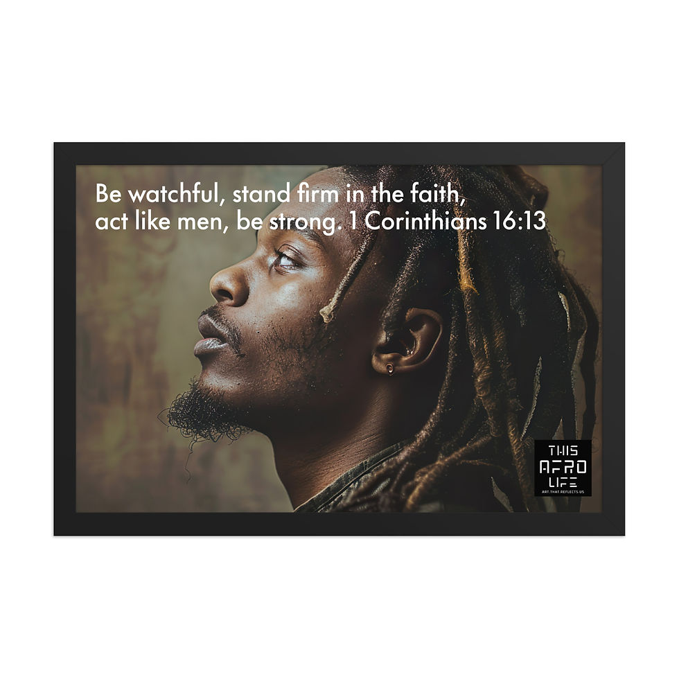 Thumbnail: 1 Biblical Renaissance Afro Man Framed Art Print