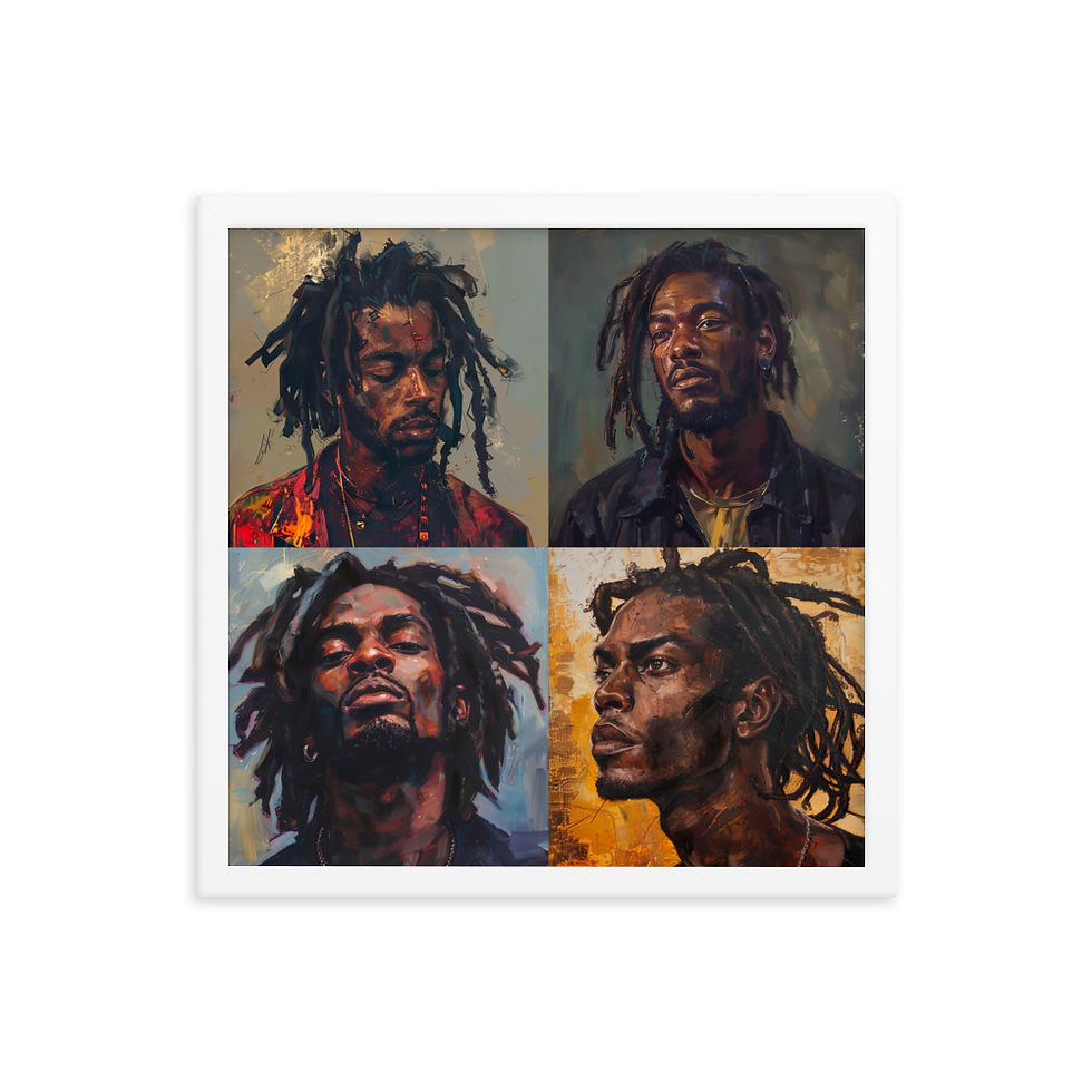 Thumbnail: All 4 Romanticism Art Dreadlocks Men Framed Art Print