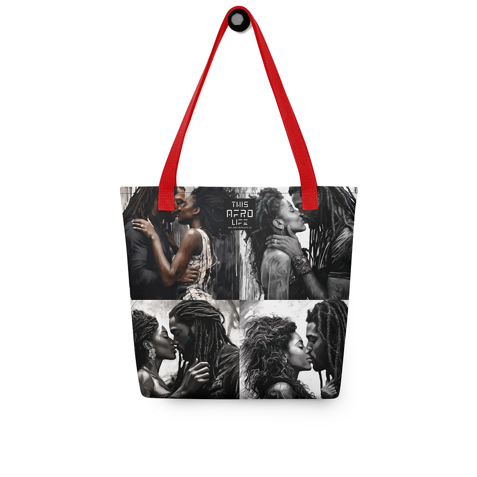 Thumbnail: All 4 Impressionism Art Afro Couples Tote Bag